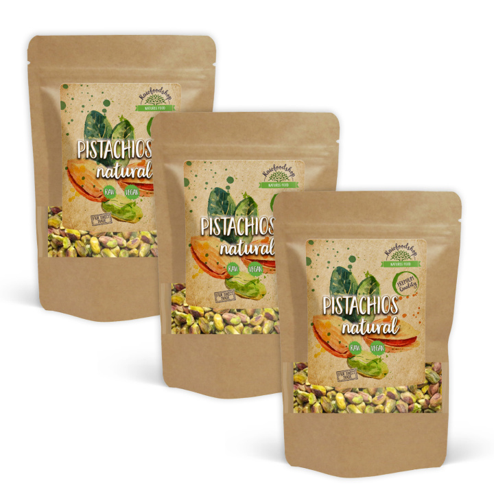 Pistasjnøtter 500g x 3 pakker i gruppen Råvarer & Drikke / Nøtter / Pistasjnøtter hos Rawfoodshop Scandinavia AB (PSTVILD500-SET3)