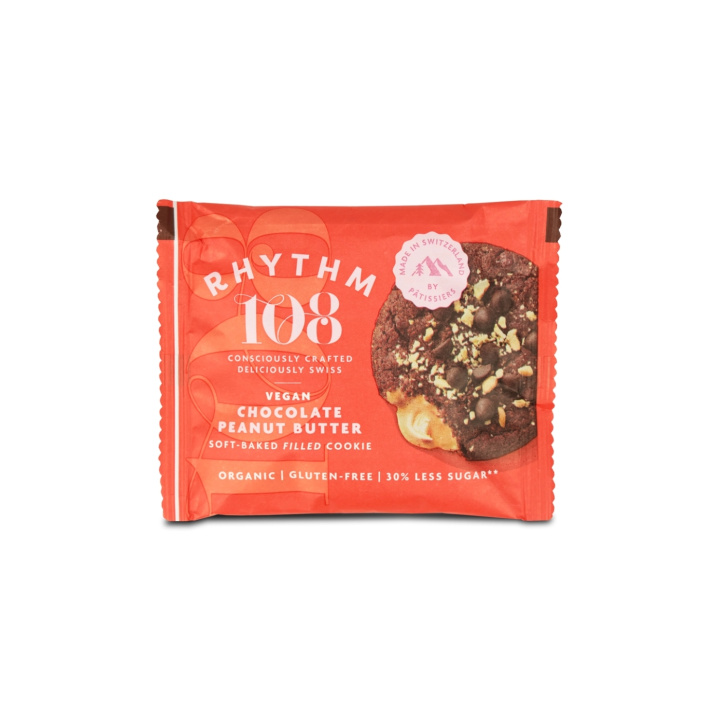 Fylt Cookie Sjokolade Peanøttsmør ØKO 50g i gruppen Råvarer & Drikke / Spiskammer / Kjeks & Kaker hos Rawfoodshop Scandinavia AB (R108SFCPB01EU)