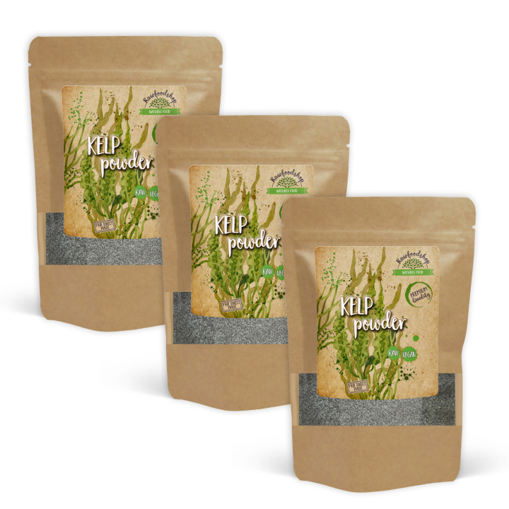 Kelp Pulver Vill 250g x 3 pakker i gruppen Råvarer & Drikke / Helsekost / Alger & Tang hos Rawfoodshop Scandinavia AB (RALG100217E250-SET3)
