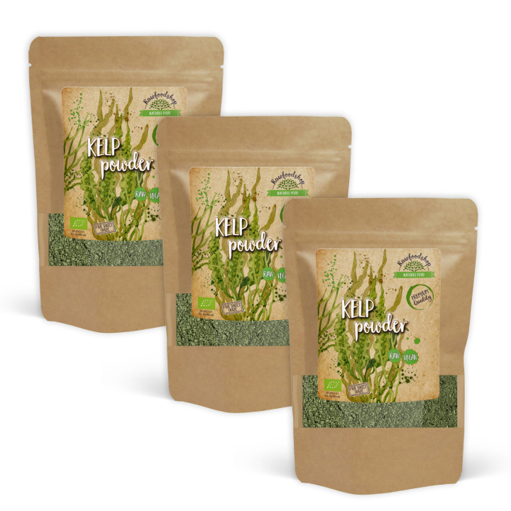 Kelp Pulver Vill 250g x 3 pakker i gruppen Råvarer & Drikke / Helsekost / Alger & Tang hos Rawfoodshop Scandinavia AB (RALG100217E250-SET3)