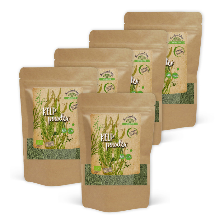Kelp Pulver Vill 250g x 5 pakker i gruppen Råvarer & Drikke / Helsekost / Alger & Tang hos Rawfoodshop Scandinavia AB (RALG100217E250-SET5)