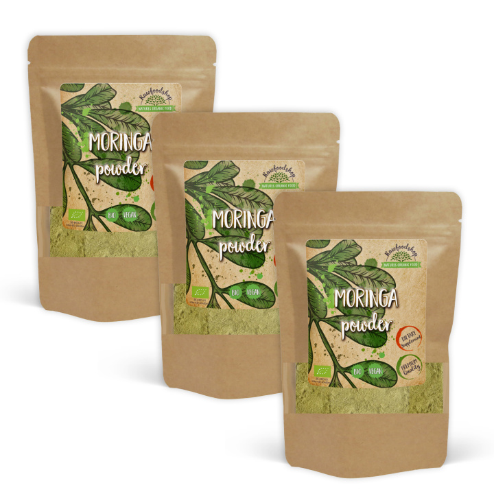Moringa Pulver ØKO 250g x 3 pakker i gruppen Kosttilskudd / Urter & Planter / Urter hos Rawfoodshop Scandinavia AB (RAW00120013-250-SET3)