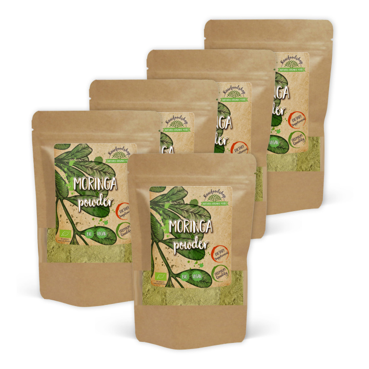 Moringa Pulver ØKO 125g x 5 pakker i gruppen Kosttilskudd / Urter & Planter / Urter hos Rawfoodshop Scandinavia AB (RAW00120013-SET5)