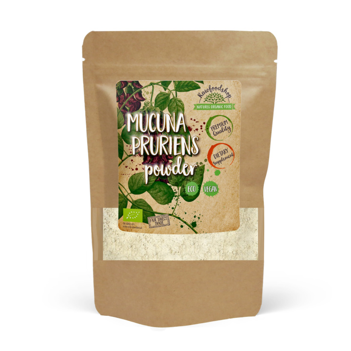 Mucuna Pruriens Pulver ØKO 250g i gruppen Kosttilskudd / Urter & Planter / Urter hos Rawfoodshop Scandinavia AB (RAW00206-250)