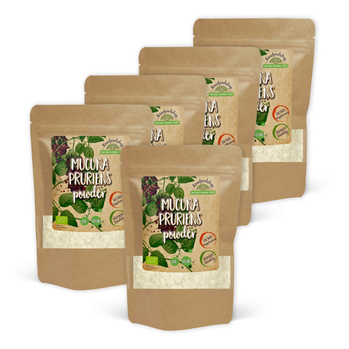 Mucuna Pruriens Pulver ØKO 125g x 5 pakker i gruppen Kosttilskudd / Urter & Planter / Urter hos Rawfoodshop Scandinavia AB (RAW00206-SET5)
