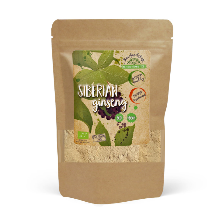 Siberian Ginseng Pulver ØKO 250g i gruppen Kosttilskudd / Urter & Planter / Urter hos Rawfoodshop Scandinavia AB (RAW00211-250)