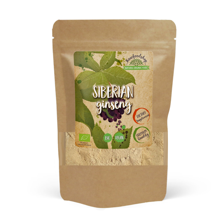 Siberian Ginseng Pulver ØKO 125g i gruppen Kosttilskudd / Urter & Planter / Urter hos Rawfoodshop Scandinavia AB (RAW00211)