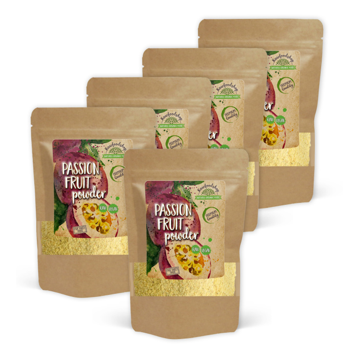 Passjonsfruktpulver 125g x 5 pakker i gruppen Råvarer & Drikke / Frukt og bær / Fruktpulver hos Rawfoodshop Scandinavia AB (RAW00219-SET5)