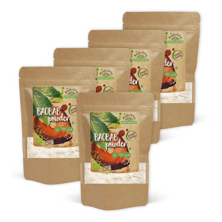 Baobab pulver ØKO 125g x 5 pakker i gruppen Råvarer & Drikke / Frukt og bær / Baobab hos Rawfoodshop Scandinavia AB (RAW00220-SET5)