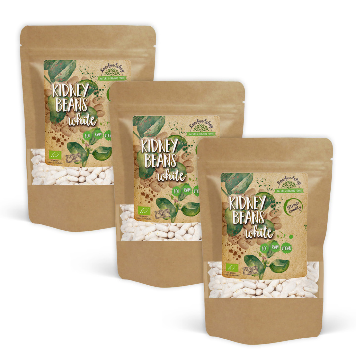 Bønner Hvite Medium ØKO 500g x 3 pakker i gruppen Råvarer & Drikke / Spiskammer / Belgvekster / Bønner hos Rawfoodshop Scandinavia AB (RAW0026-SET3)
