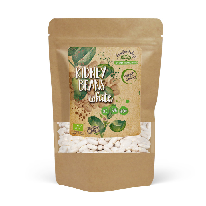 Bønner Hvite Medium ØKO 1kg i gruppen Råvarer & Drikke / Spiskammer / Belgvekster / Bønner hos Rawfoodshop Scandinavia AB (RAW002611)