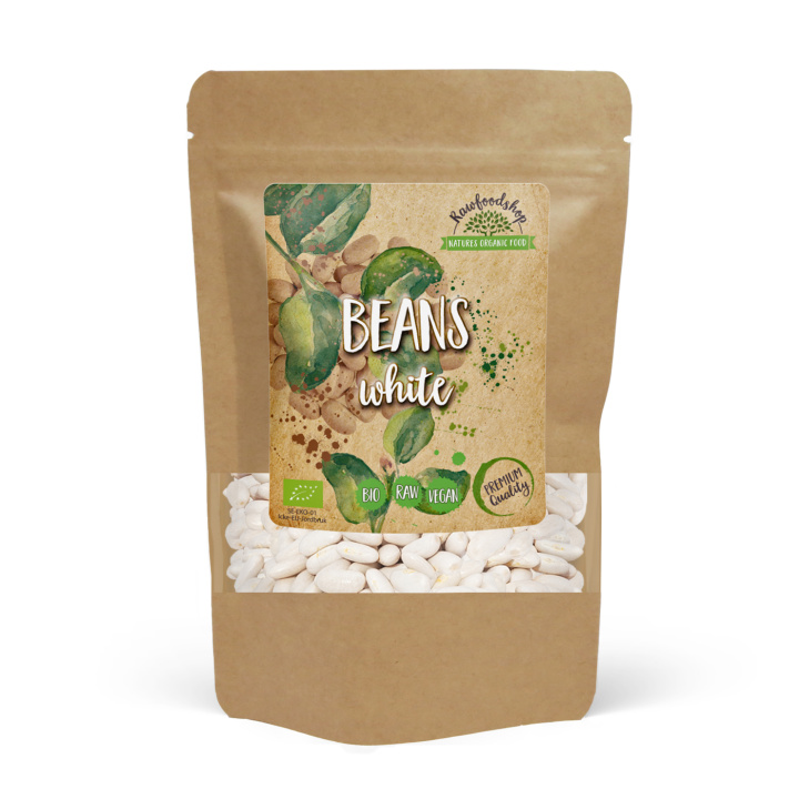 Bønner Hvite Medium ØKO 500g i gruppen Råvarer & Drikke / Spiskammer / Belgvekster / Bønner hos Rawfoodshop Scandinavia AB (RAW0026)