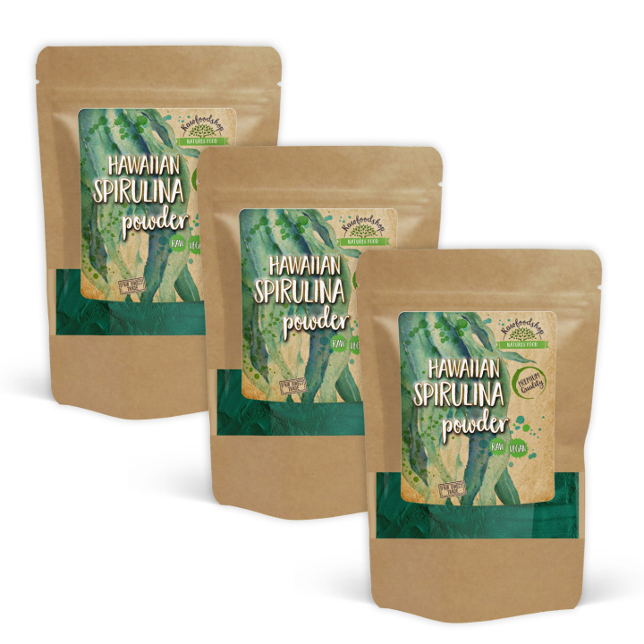 Spirulina Hawaiian 250g x 3 pakker i gruppen Råvarer & Drikke / Helsekost / Spirulinapulver hos Rawfoodshop Scandinavia AB (RAW0035678-SET3)