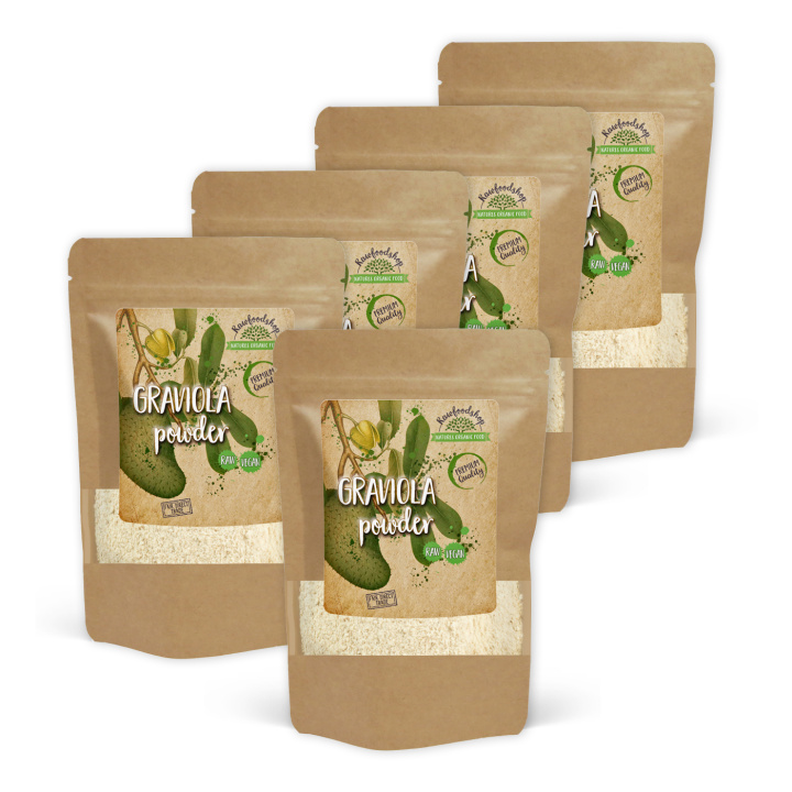 Graviola pulver 125g x 5 pakker i gruppen Råvarer & Drikke / Frukt og bær / Fruktpulver hos Rawfoodshop Scandinavia AB (RAW053-SET5)