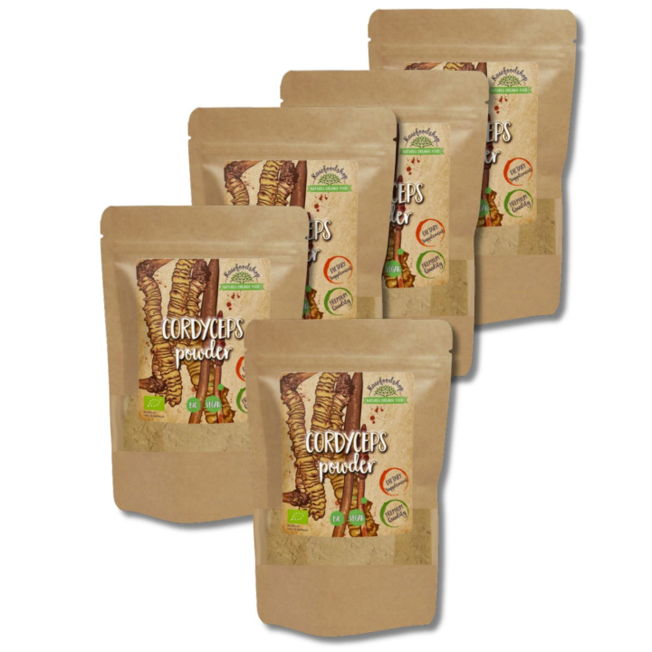 Cordyceps Pulver ØKO 250g x 5 pakker i gruppen Kosttilskudd / Urter & Planter / Sopp hos Rawfoodshop Scandinavia AB (RAW087-250-SET5)
