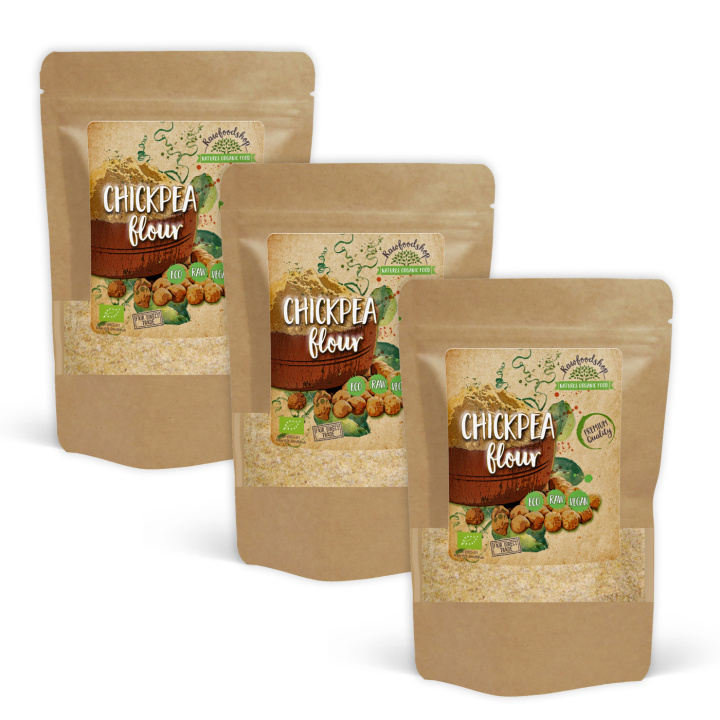 Kikertmel ØKO 500g x 3 pakker i gruppen Råvarer & Drikke / Baking / Mel hos Rawfoodshop Scandinavia AB (RAW097709-SET3)