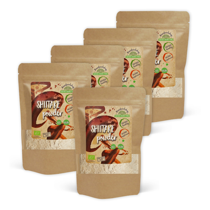 Shiitake Pulver ØKO 125g x 5 pakker i gruppen Kosttilskudd / Urter & Planter / Sopp hos Rawfoodshop Scandinavia AB (RAW56788758-SET5)