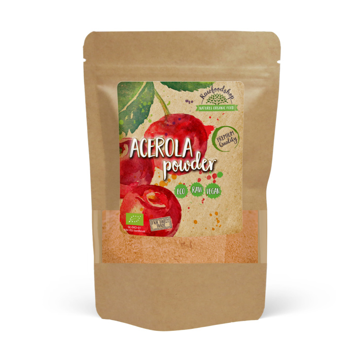 Acerola pulver ØKO 250g i gruppen Råvarer & Drikke / Frukt og bær / Fruktpulver hos Rawfoodshop Scandinavia AB (RAW930-250)
