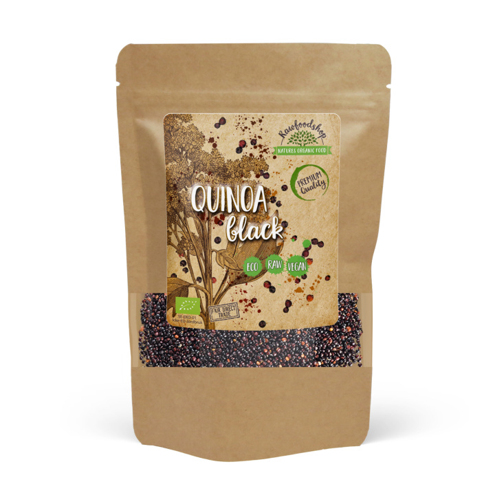 Quinoa Svart ØKO 500g i gruppen Råvarer & Drikke / Helsekost / Frø hos Rawfoodshop Scandinavia AB (RAW9865)