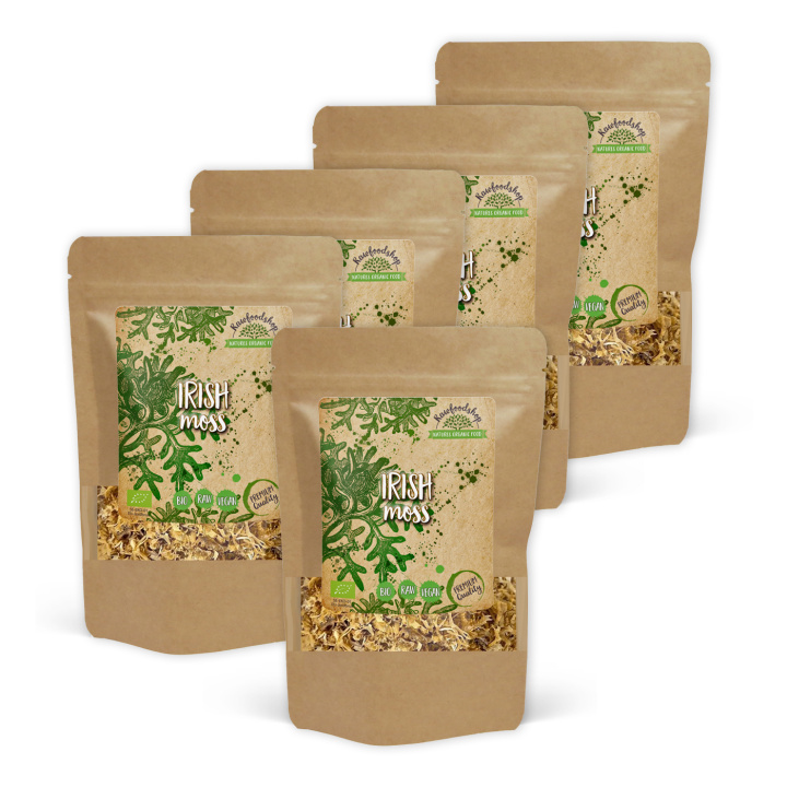 Irish Moss ØKO 125g x 5 pakker i gruppen Råvarer & Drikke / Helsekost / Alger & Tang hos Rawfoodshop Scandinavia AB (RAWALG004-SET5)