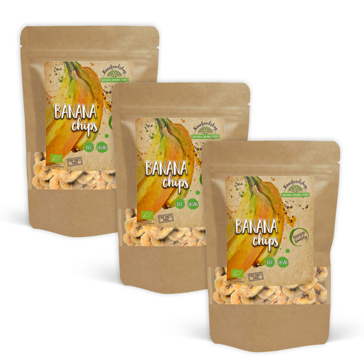 Bananchips ØKO 500g x 3 pakker i gruppen Råvarer & Drikke / Frukt og bær / Banan hos Rawfoodshop Scandinavia AB (RAWBANA5-SET3)