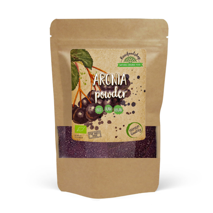 Aronia Pulver ØKO 250g i gruppen Råvarer & Drikke / Frukt og bær / Fruktpulver hos Rawfoodshop Scandinavia AB (RAWFRUP007-250)