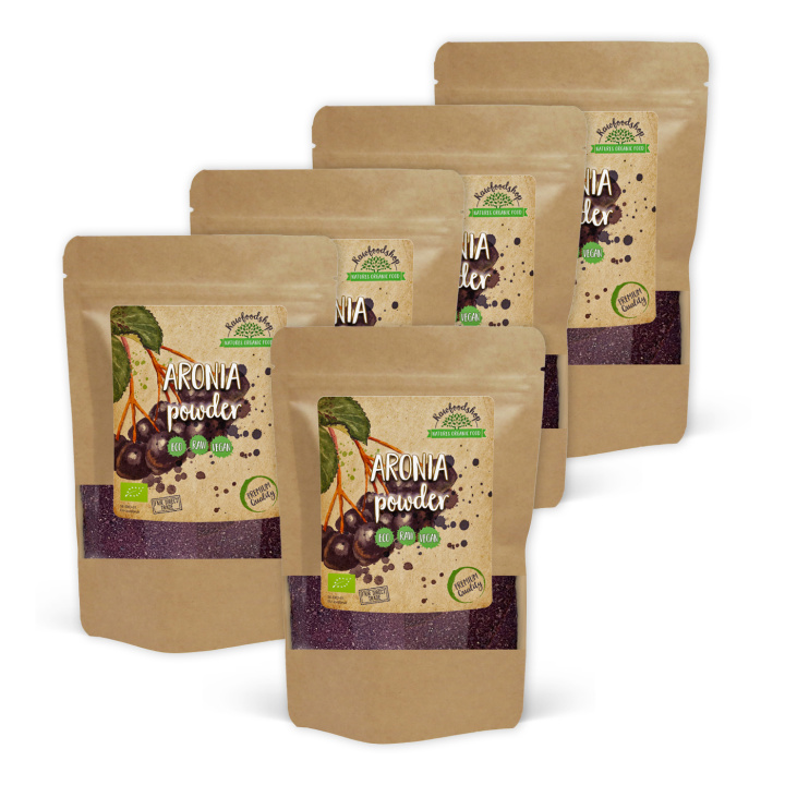 Aronia Pulver ØKO 250g x 5 pakker i gruppen Råvarer & Drikke / Frukt og bær / Fruktpulver hos Rawfoodshop Scandinavia AB (RAWFRUP007250-SET5)
