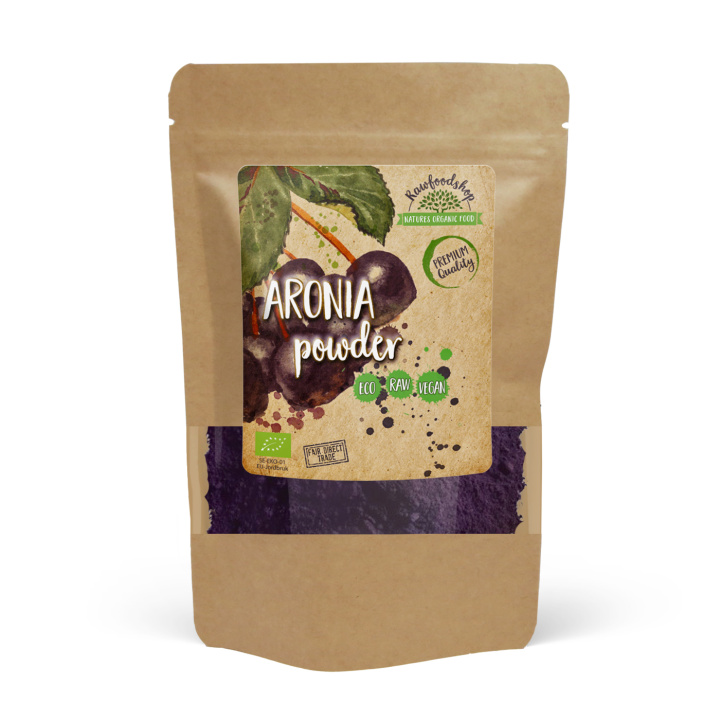 Aronia Pulver ØKO 125g i gruppen Råvarer & Drikke / Frukt og bær / Fruktpulver hos Rawfoodshop Scandinavia AB (RAWFRUP007)