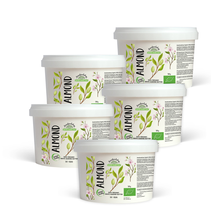 Mandelsmør Lyst ØKO 500g x 5 pakker i gruppen Råvarer & Drikke / Nøtter / Nøttesmør hos Rawfoodshop Scandinavia AB (RAWMAND654671500-SET5)