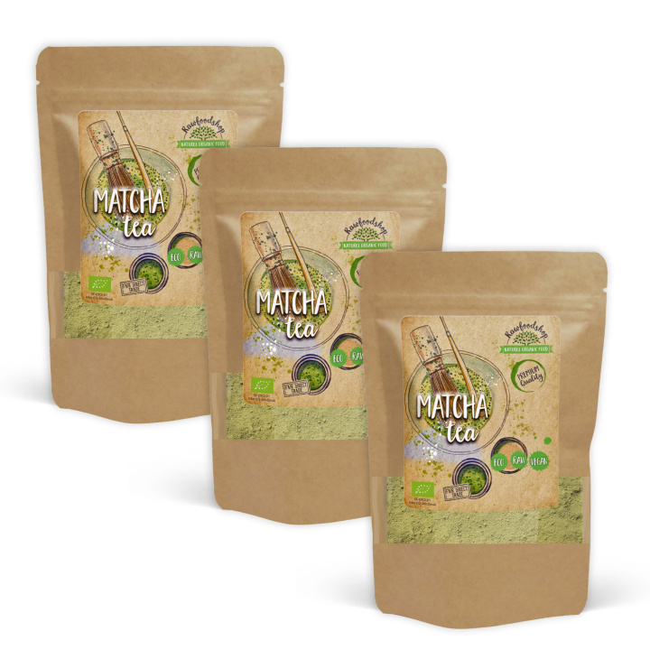 Matcha Te ØKO 125g x 3 pakker i gruppen Råvarer & Drikke / Helsekost / Matcha hos Rawfoodshop Scandinavia AB (RAWTE001-SET3)