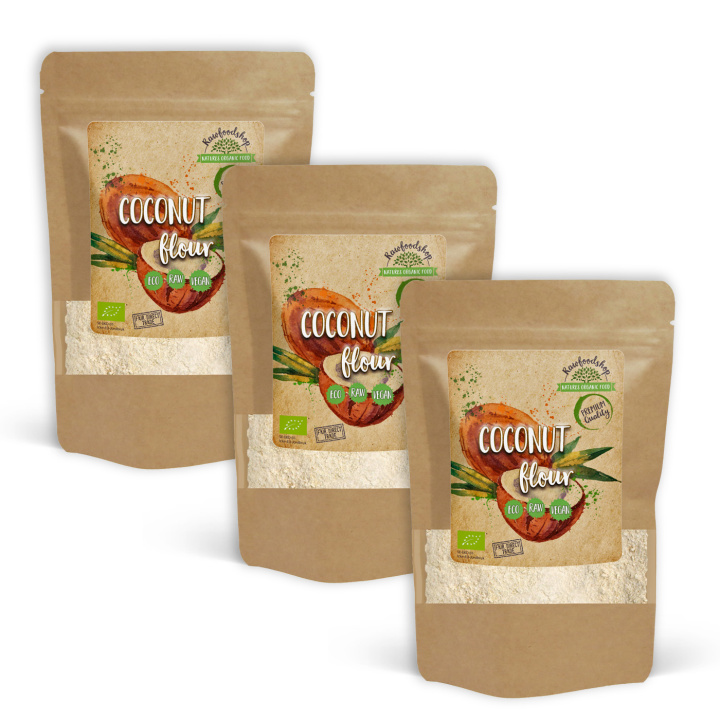 Kokosmel Premium RAW ØKO 500g x 3 pakker i gruppen Råvarer & Drikke / Nøtter / Nøttemel hos Rawfoodshop Scandinavia AB (RBAK500227E-SET3)