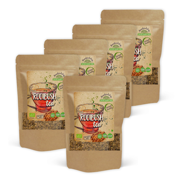 Rooibush Te ØKO 100g x 5 pakker i gruppen Råvarer & Drikke / Drikkevarer / Te hos Rawfoodshop Scandinavia AB (RBT10-SET5)