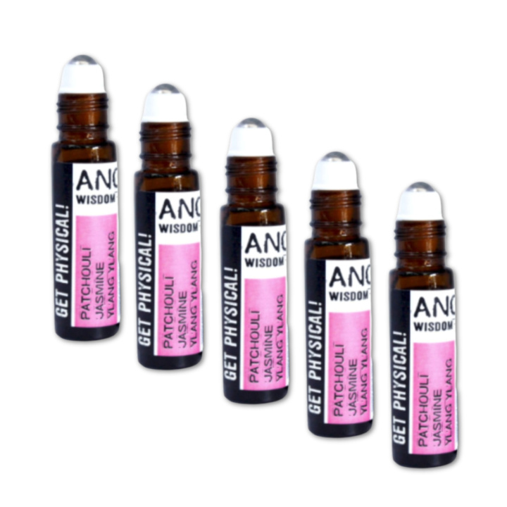 Get Physical Essential Oil Blend Roll On 10ml x 5 flasker i gruppen Hud & Kropp / Kropp / Parfyme hos Rawfoodshop Scandinavia AB (REBIUL-04-SET5)