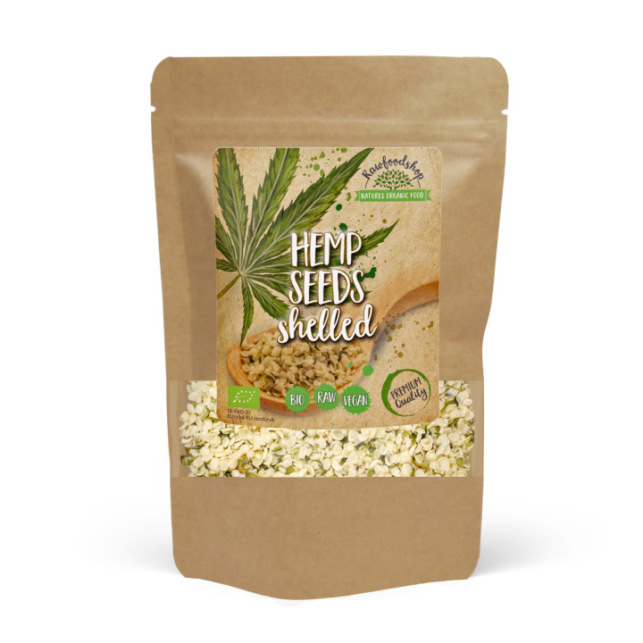 Hampfrø Skrelt ØKO 500g i gruppen Råvarer & Drikke / Helsekost / Frø hos Rawfoodshop Scandinavia AB (RFRO500167E)