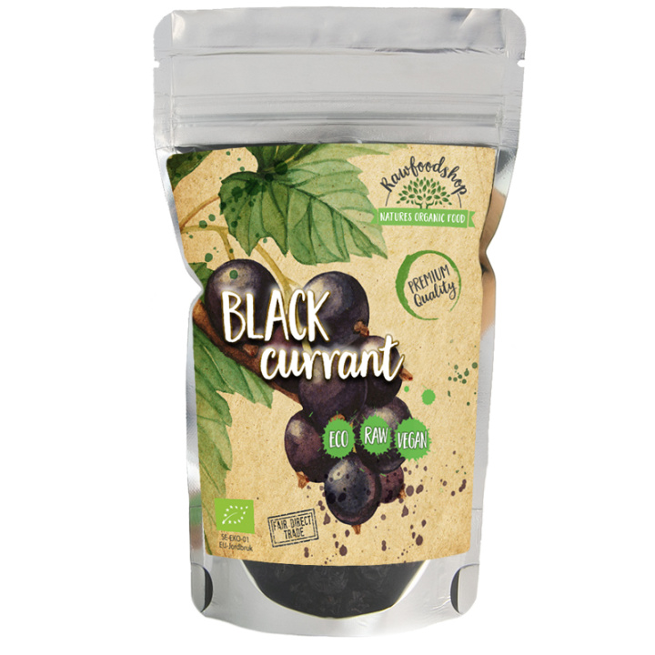Svart currant ØKO 100g i gruppen Råvarer & Drikke / Frukt og bær hos Rawfoodshop Scandinavia AB (RFRU100264E)