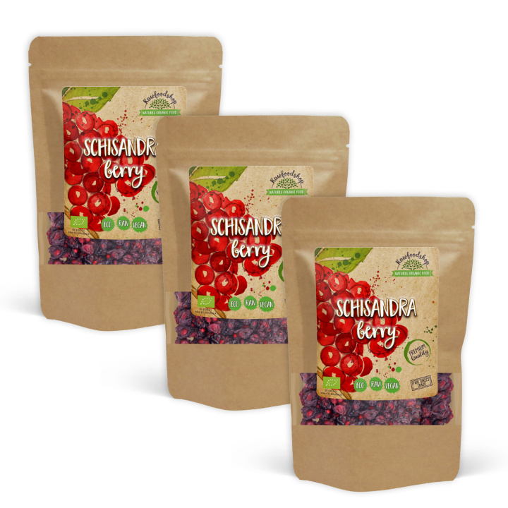 Schisandra Bær ØKO 125g x 3 pakker i gruppen Råvarer & Drikke / Frukt og bær / Annen Frukt og Bær hos Rawfoodshop Scandinavia AB (RFRU100472E-SET3)