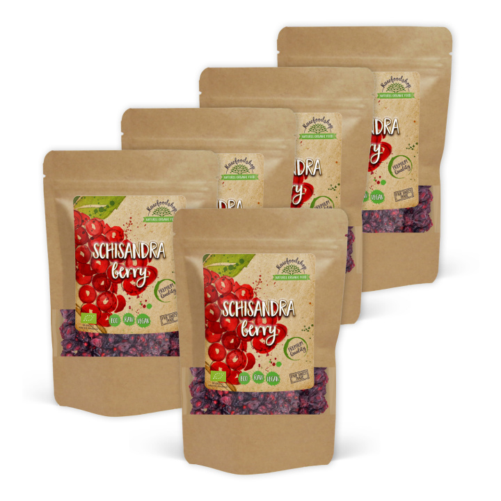 Schisandra Bær ØKO 125g x 5 pakker i gruppen Råvarer & Drikke / Frukt og bær / Annen Frukt og Bær hos Rawfoodshop Scandinavia AB (RFRU100472E-SET5)