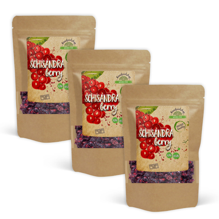 Schisandrabær 125 g x 3 pakker i gruppen Råvarer & Drikke / Frukt og bær / Annen Frukt og Bær hos Rawfoodshop Scandinavia AB (RFRU100472VILD-SET3)