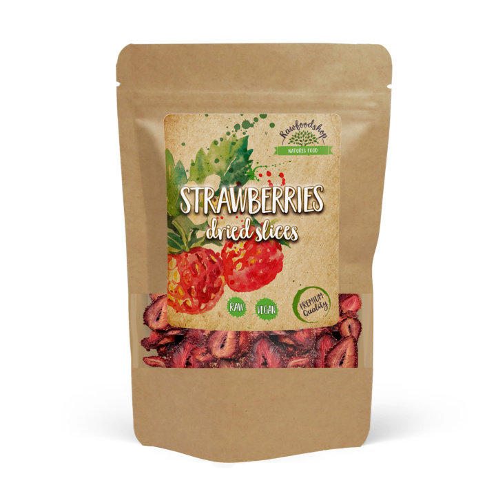 Jordbær Skiver 100g i gruppen Råvarer & Drikke / Frukt og bær / Jordbær hos Rawfoodshop Scandinavia AB (RFRU100494E)