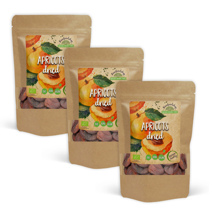 Aprikoser ØKO 500g x 3 pakker i gruppen Råvarer & Drikke / Frukt og bær / Aprikos hos Rawfoodshop Scandinavia AB (RFRU500350E-SET3)