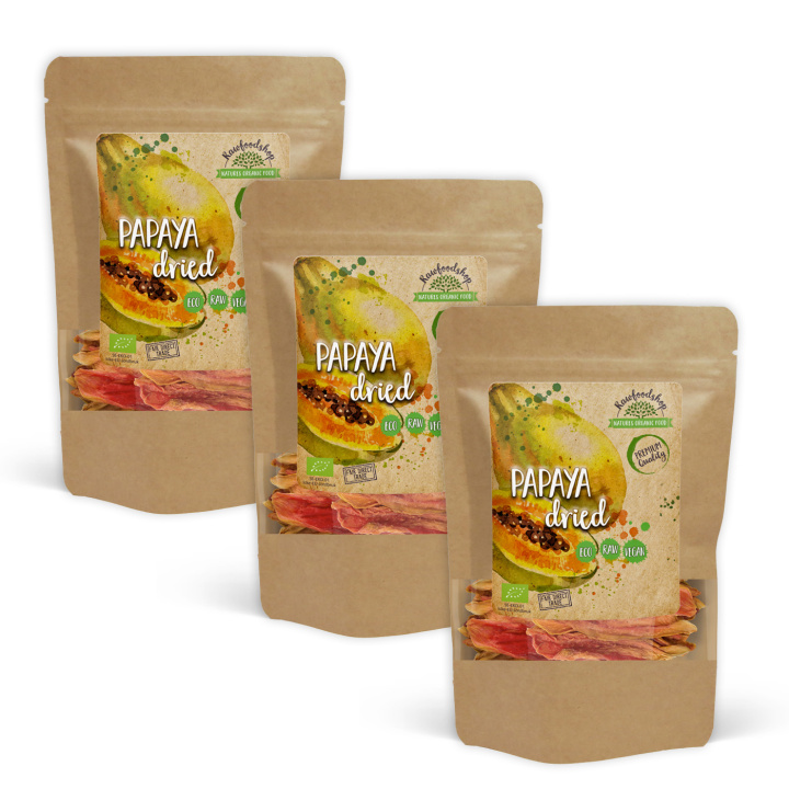Papaya ØKO 500g x 3 pakker i gruppen Råvarer & Drikke / Frukt og bær / Annen Frukt og Bær hos Rawfoodshop Scandinavia AB (RFRU500381E-SET3)