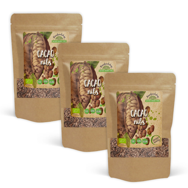 Kakaonibs RAW ØKO 1kg x 3 pakker i gruppen Råvarer & Drikke / Baking / Kakaoprodukter hos Rawfoodshop Scandinavia AB (RKAK1000751E-SET3)
