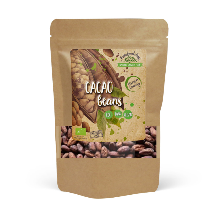 Kakaobønner ØKO 500g i gruppen Råvarer & Drikke / Baking / Kakaoprodukter hos Rawfoodshop Scandinavia AB (RKAK500403E)