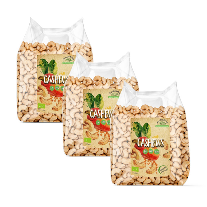 Cashewnøtter Premium RAW ØKO 1kg x 3 pakker i gruppen Råvarer & Drikke / Nøtter / Cashewnøtter hos Rawfoodshop Scandinavia AB (RNOT10002058E-SET3)