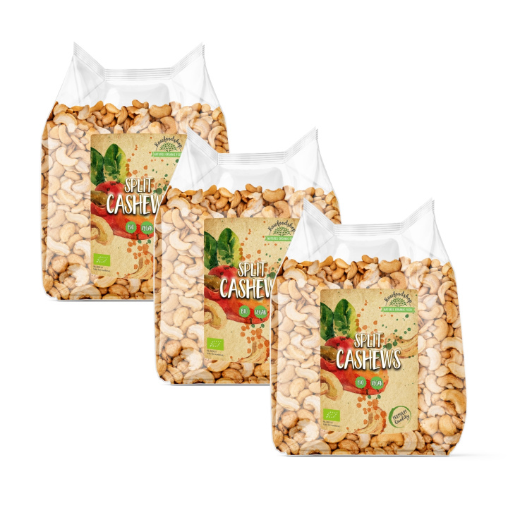 Cashewnøtter Delte ØKO 1kg x 3 pakker i gruppen Råvarer & Drikke / Nøtter / Cashewnøtter hos Rawfoodshop Scandinavia AB (RNOT1000327E-SET3)