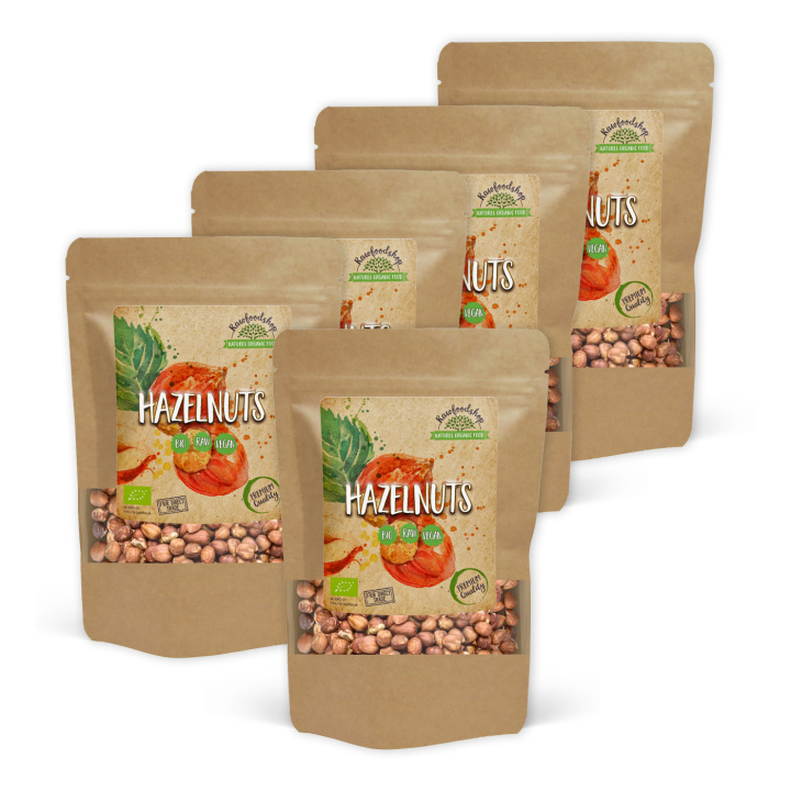 Hasselnøtter Premium RAW ØKO 200g x 5 pakker i gruppen Råvarer & Drikke / Nøtter / Hasselnøtter hos Rawfoodshop Scandinavia AB (RNOT200391E-SET5)