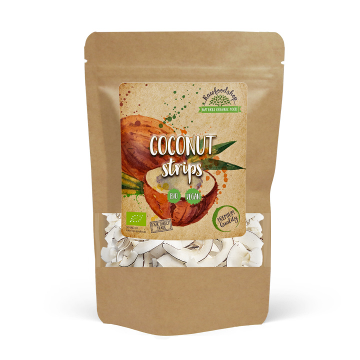 Kokosnøtt i strips ØKO 200g i gruppen Råvarer & Drikke / Nøtter / Kokosnøtt hos Rawfoodshop Scandinavia AB (RNOT200413E)