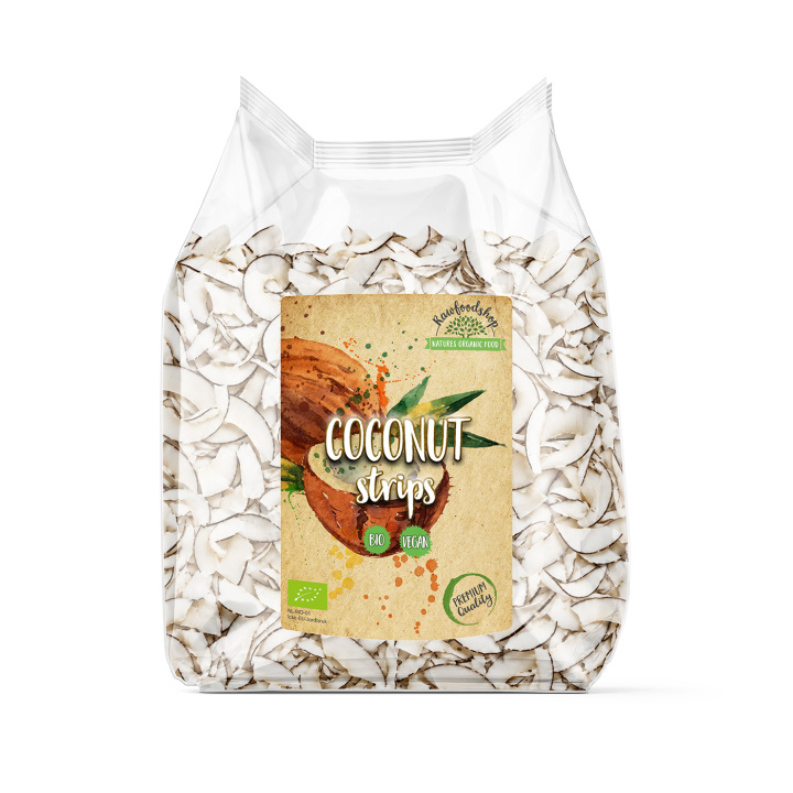 Kokosnøtt i strips ØKO 200g i gruppen Råvarer & Drikke / Nøtter / Kokosnøtt hos Rawfoodshop Scandinavia AB (RNOT200413E)