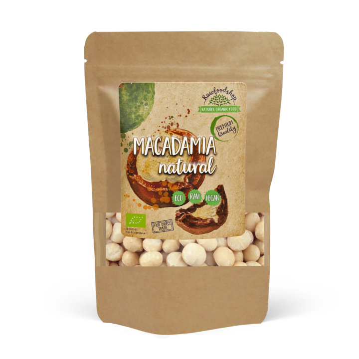 Macadamianøtter Premium RAW ØKO 200g i gruppen Råvarer & Drikke / Nøtter / Macadamia hos Rawfoodshop Scandinavia AB (RNOT200429E)