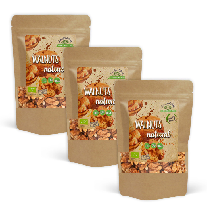 Valnøtter Premium RAW ØKO 250g x 3 pakker i gruppen Råvarer & Drikke / Nøtter / Valnøtter hos Rawfoodshop Scandinavia AB (RNOT200504E-SET3)